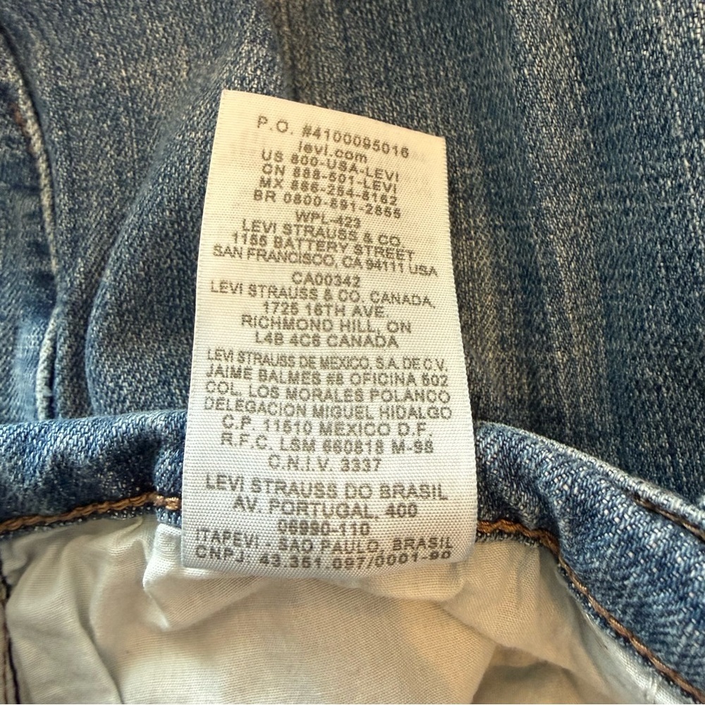 Levi's classic 505 Straight Leg Blue Jeans size 14S - Picture 7 of 10